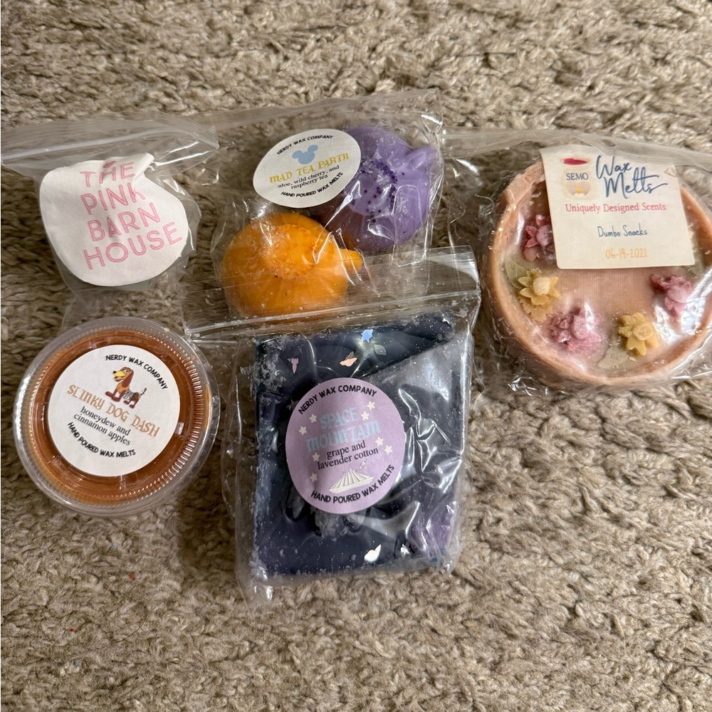 Premium Disney Theme Park Rides Themed Wax Melts Package Box, 7 pcs